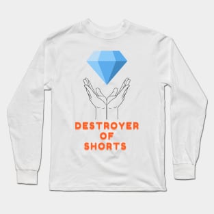 Destroyer Of Shorts Elon Tweets Musk Diamond Hands GME Gamestonk wallstreetbets Stonks Long Sleeve T-Shirt